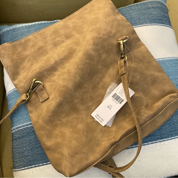 Anthropologie Janis Colorblock Suede Crossbody Bag NWT - Picture 8 of 11